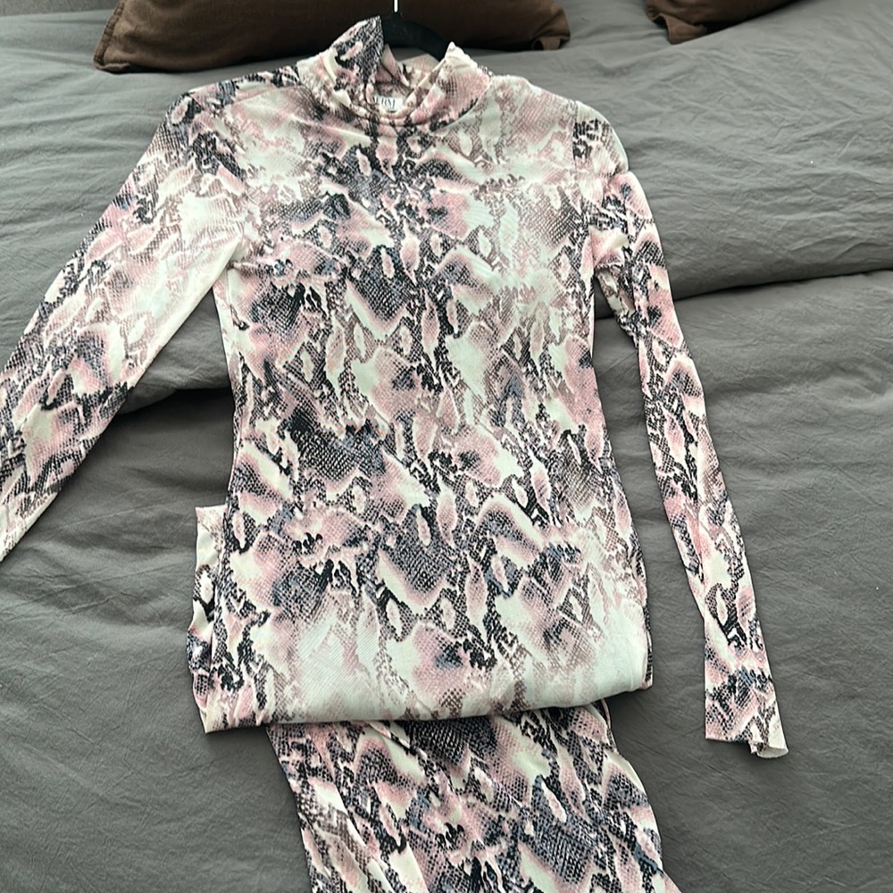 Snake print, maxi dress